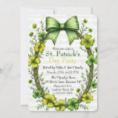 Clover & Bow St. Patrick’s Day Party Design Kaart (Voorkant)