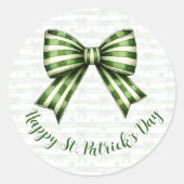 Clover & Bow St. Patrick’s Day Party Design Ronde Sticker (Voorkant)