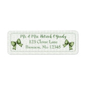 Clover & Bow St. Patrick's Day Etiket (Voorkant)