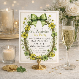 Clover & Bow St. Patrick's Day Feest Design Kaart