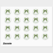 Clover & Bow St. Patrick's Day Feest Design Ronde Sticker (Vel)
