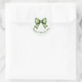 Clover & Bow St. Patrick's Day Feest Design Ronde Sticker (Tas)