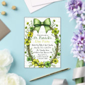 Clover & Bow St. Patrick's Day-feestdesign Acryl Uitnodigingen (Insitu (Huwelijk))