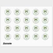 Clover & Bow St. Patrick's Day retouradres Ronde Sticker (Vel)