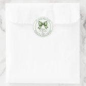 Clover & Bow St. Patrick's Day retouradres Ronde Sticker (Tas)