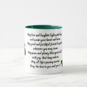 Clover Butterfly Irish Blessing Mok (Midden)