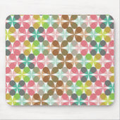 Clover Chic Retro Mod Pastels Patroon Vector Kunst Muismat (Voorkant)