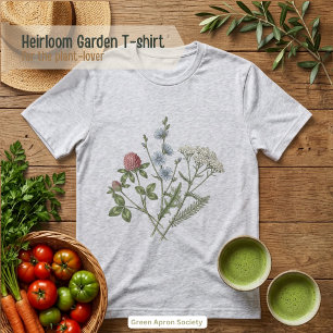 Clover Chicory Wilde Bloem Botanisch Tri-Blend Shirt