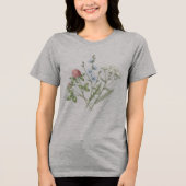 Clover Chicory Wilde Bloem Botanisch Tri-Blend Shirt (Voorkant)