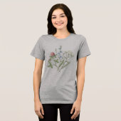 Clover Chicory Wilde Bloem Botanisch Tri-Blend Shirt (Voorkant volledig)
