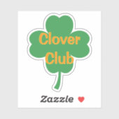 Clover Club Four-Leaf Clover St Patrick's Day Sticker (Vel)
