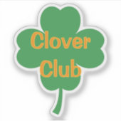 Clover Club Four-Leaf Clover St Patrick's Day Sticker (Voorkant)
