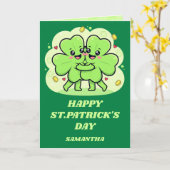 Clover Cuddles St. Patrick's Day Kaart (Gele Bloem)