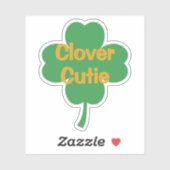 Clover Cutie 4-Bladige Klaver St. Patrick's Dag Sticker (Vel)