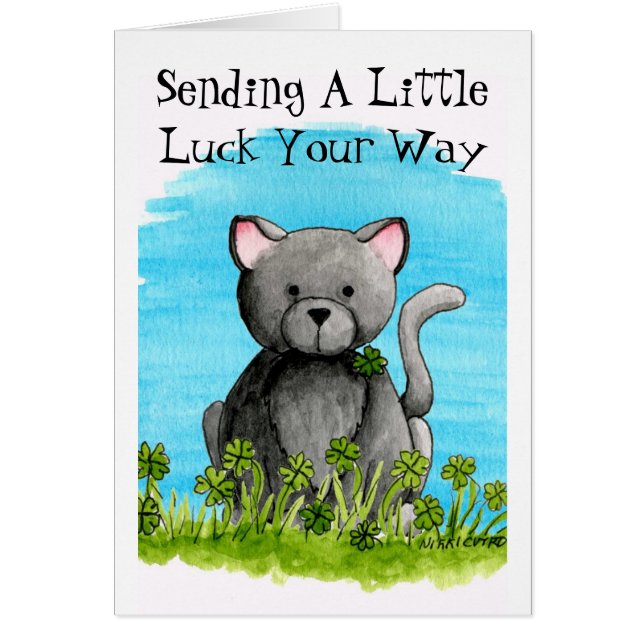 Clover - De Lucky Black Cat Card (Voorkant)