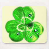 Clover Dew-druppels Muismat - Uw kleur (Voorkant)