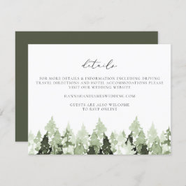 CLOVER Earthy Green Pine Tree Wedding — Kaart