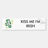 Clover Fun, KISS ME DAT IK IRISH BEN Bumpersticker (Voorkant)