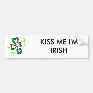 Clover Fun, KISS ME DAT IK IRISH BEN Bumpersticker