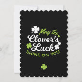 Clover Geluksbrenger: Moge de Clover's Geluk Schij Feestdagenkaart (Voorkant)