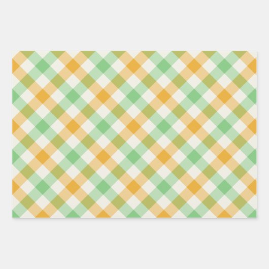 Clover Gingham Inpakpapier Vel (Voorkant)