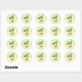 Clover Gnome Happy Saint Patricks Day Favors Ronde Sticker (Vel)