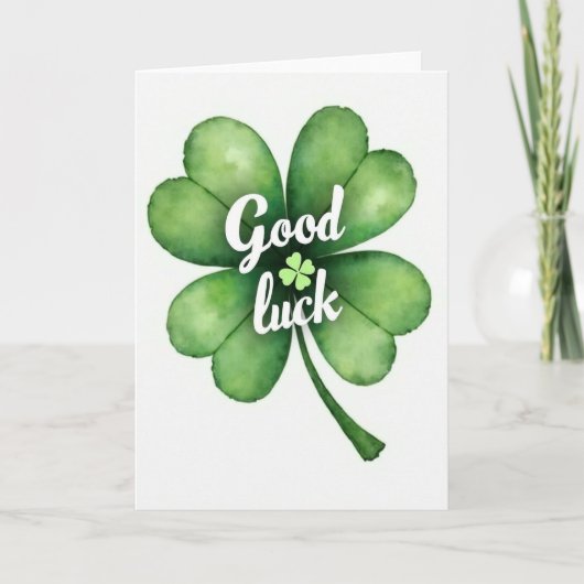 Clover Good Luck Kunstkaart Kaart (Voorkant)