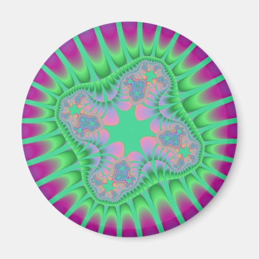 Clover Green Flower Magneet (Voorkant)
