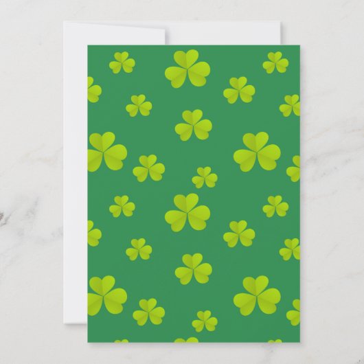 Clover Green St. Patrick's Day Photo Card (Achterkant)