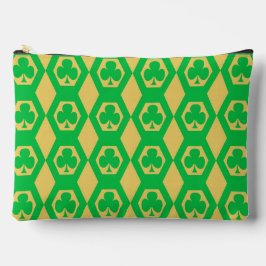 Clover Groen Geel Zeshoek Patroon Groot Etui