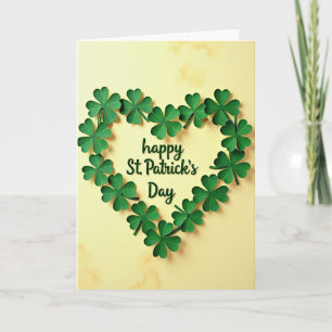 Clover Hart Patroon St. Patricks Kaart