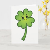 Clover Hartvorm Smile Kaart (Gele Bloem)