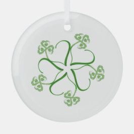 Clover Heart-Ornament Glas Ornament