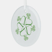 Clover Heart-Ornament Glas Ornament (Voorkant links)