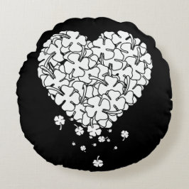 Clover Heart Rond Kussen
