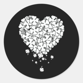 Clover Heart Ronde Sticker