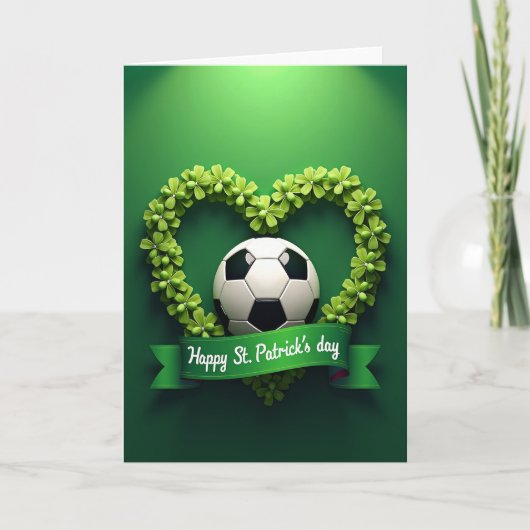 Clover Heart Voetbal Kaart (Voorkant)