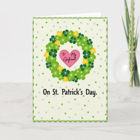 Clover Heart Vriendin St. Patrick's Dag Kaart (Voorkant)