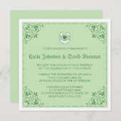 Clover hoefijzer green St Patrick's day bruiloft Kaart (Voorkant / Achterkant)