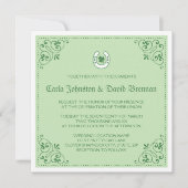 Clover hoefijzer green St Patrick's day bruiloft Kaart (Voorkant)