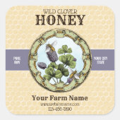 Clover Honey Bee Label (Voorkant)