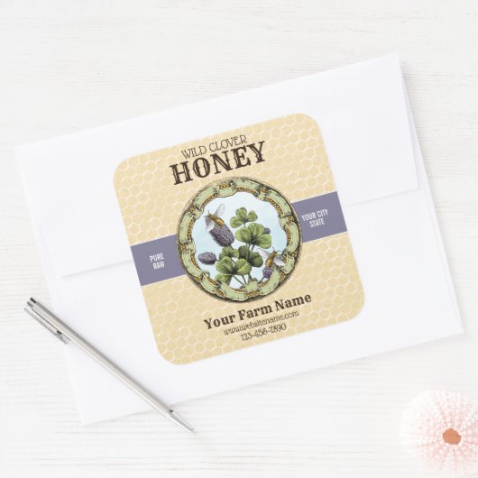 Clover Honey Bee Label (Envelop)