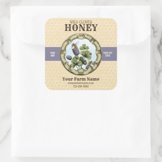Clover Honey Bee Label (Tas)