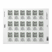 Clover Honey Jar - Gepersonaliseerd product Etiket (Full Sheet)