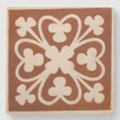 Clover Iers Keltisch Art Design Rood Stenen Onderzetter (Voorkant)