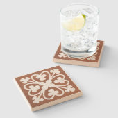 Clover Iers Keltisch Art Design Rood Stenen Onderzetter (Zijkant)