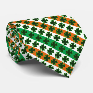 Clover Ierse strepen St. Patrick's Day Stropdas