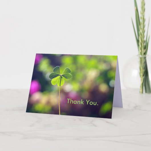 Clover in Green & Purple Garden | Greeting Card Bedankkaart (Voorkant)