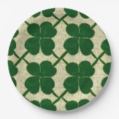 Clover Lattice Linnen Papieren Bordje (Voorkant)