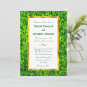 Clover Leaf Field met FAUX Gold Foil Lijst Kaart (Staand voorkant)
